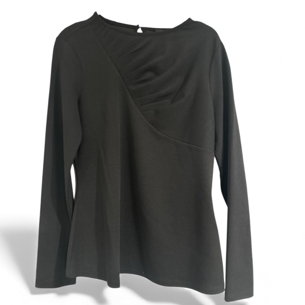 DKNY long sleeve black elegant top size L